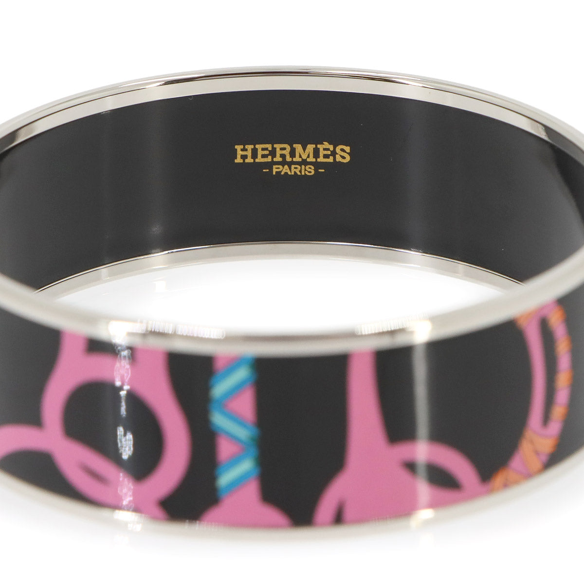 Email GM Bracelet Bangle Black Silver Accessory