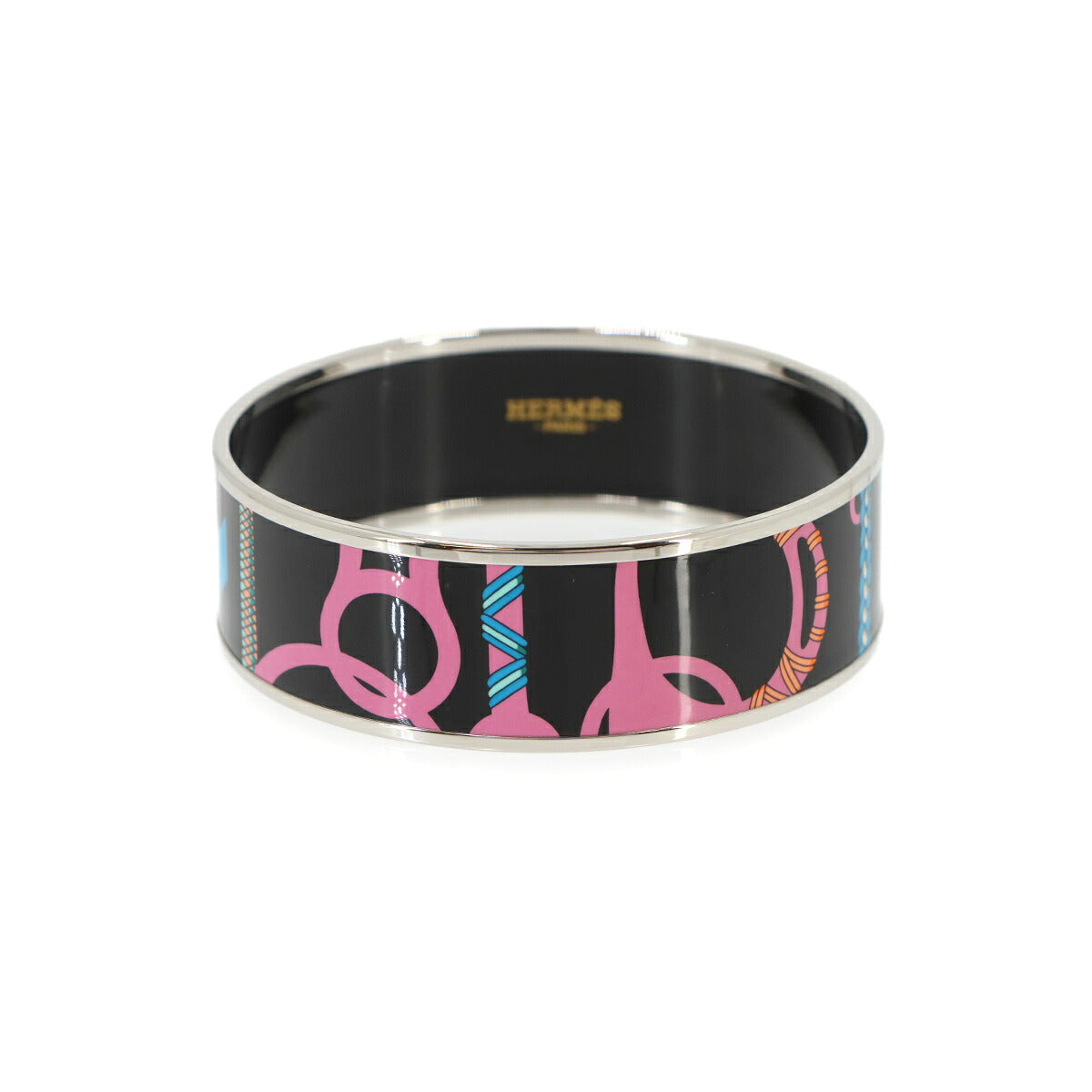 Email GM Bracelet Bangle Black Silver Accessory
