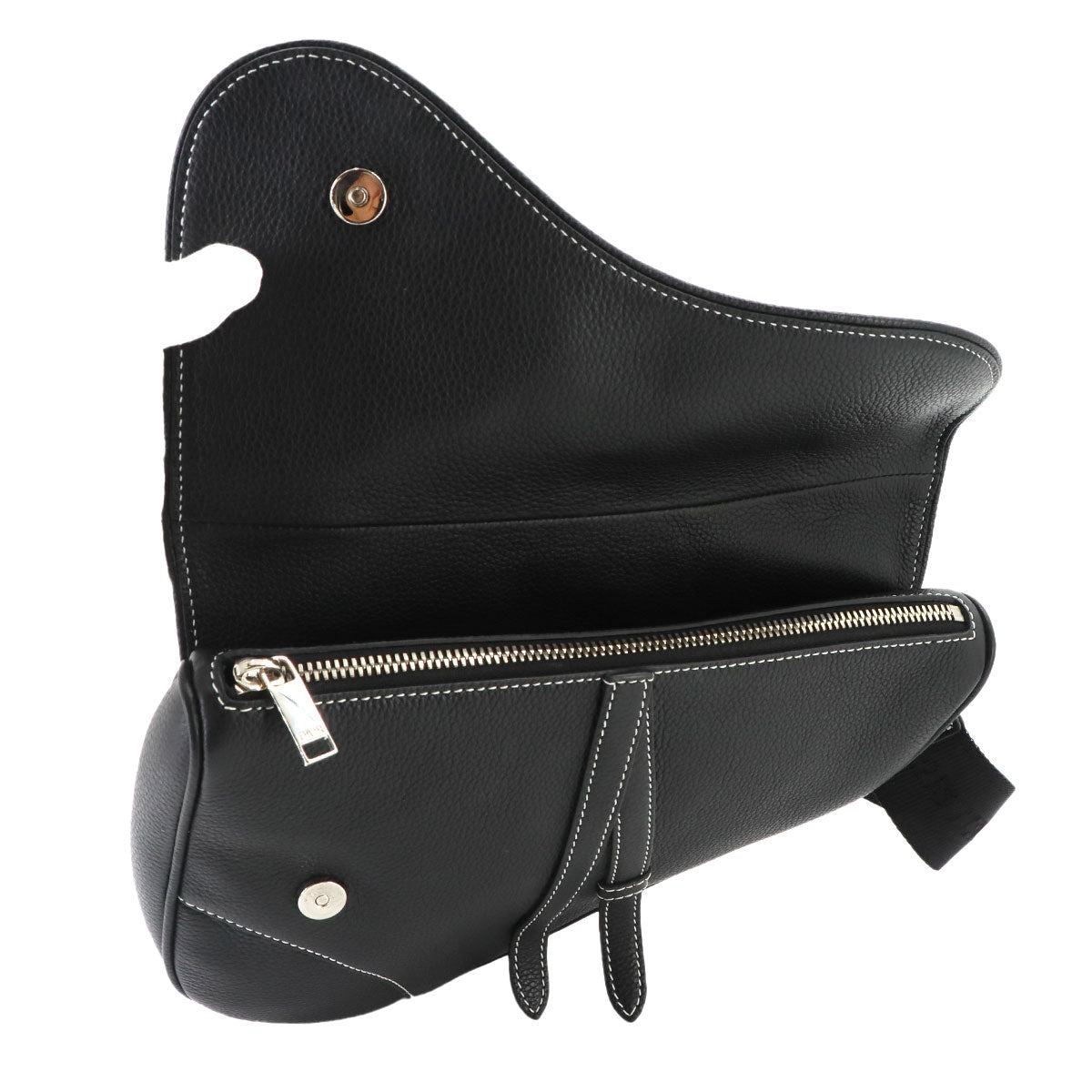 Stussy Collab Saddle Shoulder Bag Leather Black Purse