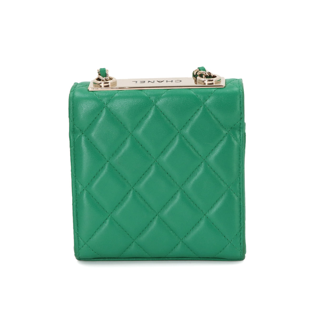 Trendy CC Matelasse Chain Shoulder Bag Leather Green A81633