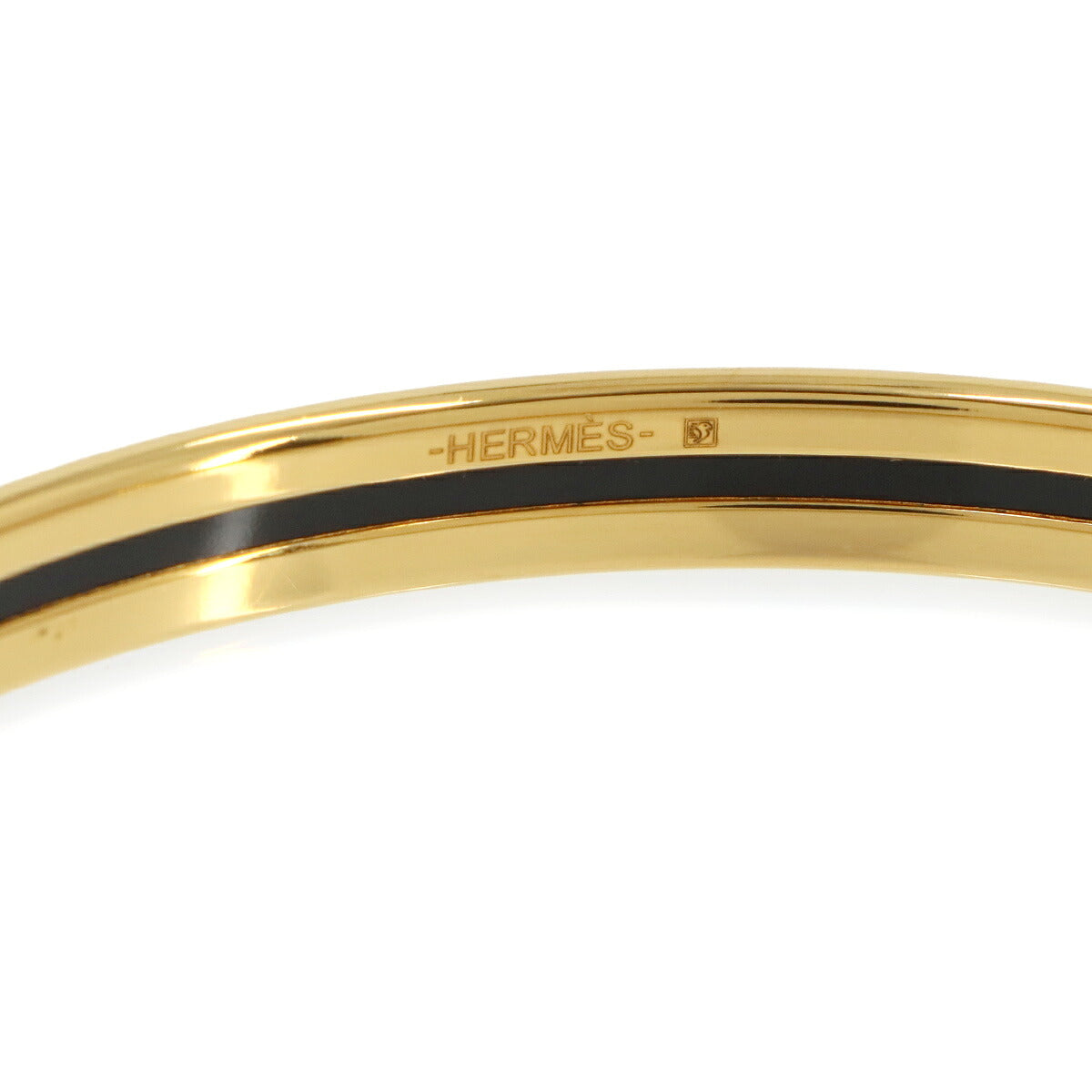 Uni Enamel Bangle Bracelet Orange Gold Accessory