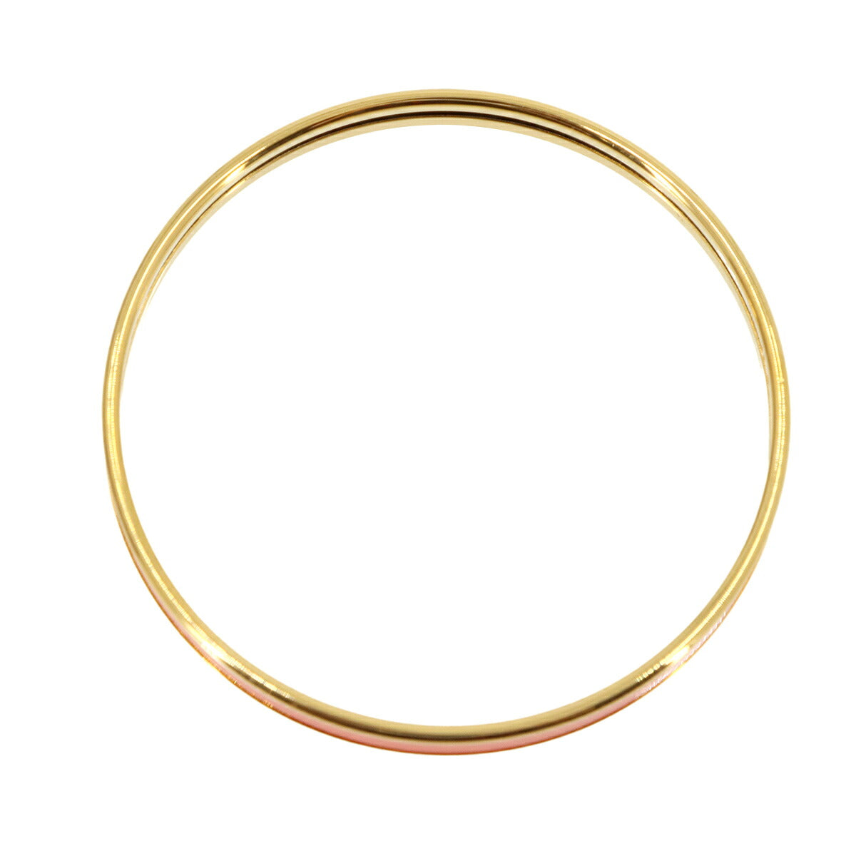Uni Enamel Bangle Bracelet Orange Gold Accessory