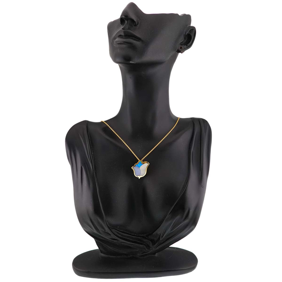 MOP Opal Chalcedony Necklace 18K Yellow Gold 750