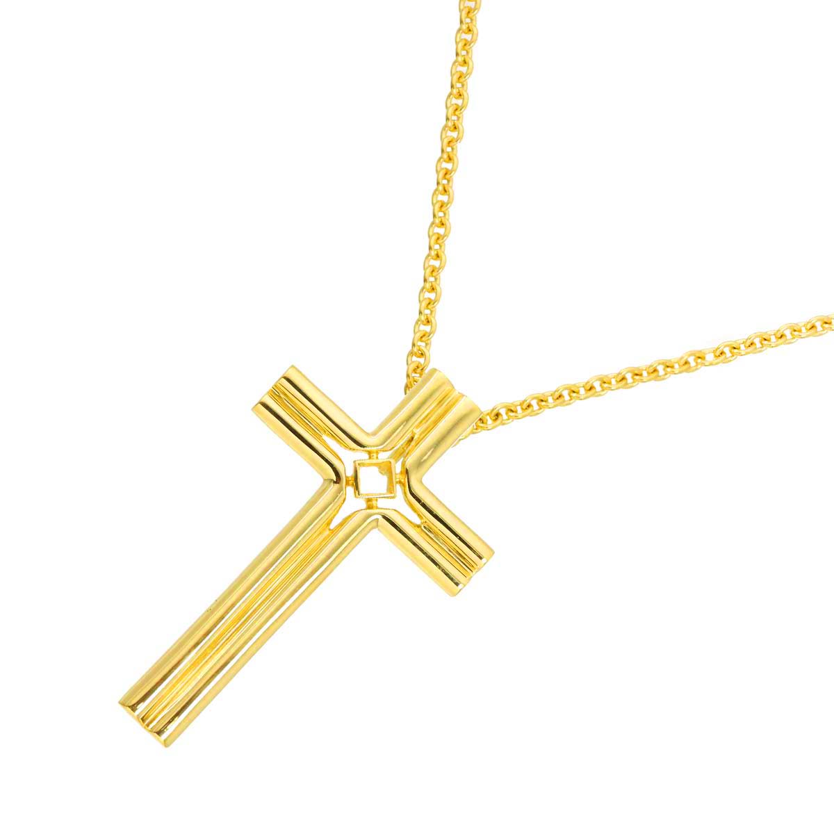 Cross Motif Necklace 18K Yellow Gold 750