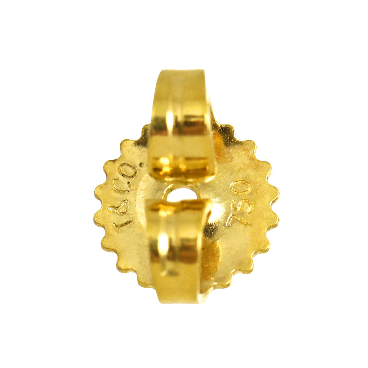 Loving Heart Earring Pierced 18K YG 750 One Piece only
