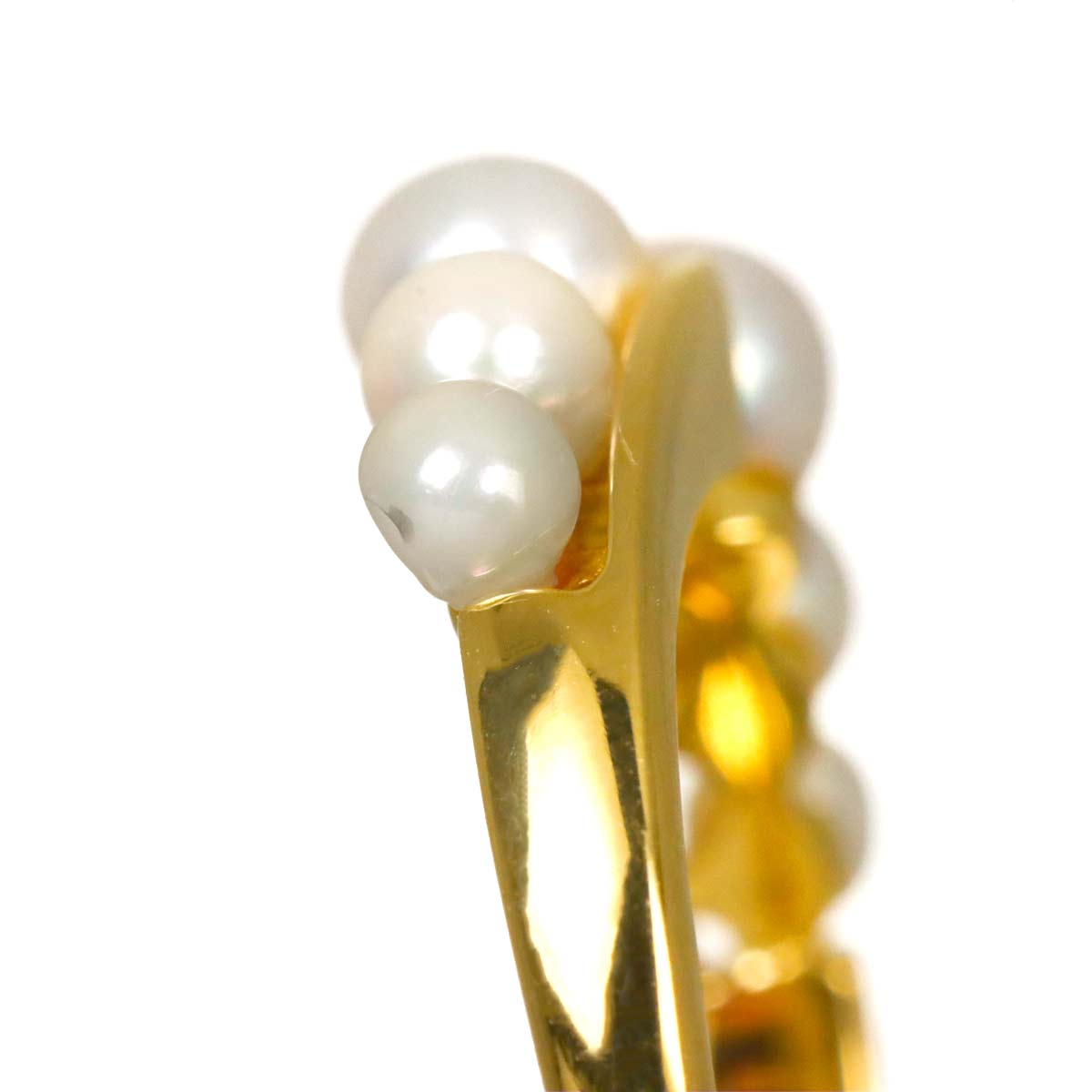 Baby Pearl 4.2-2.9mm Ring 18K YG 750 Size5.5-5.75(US)