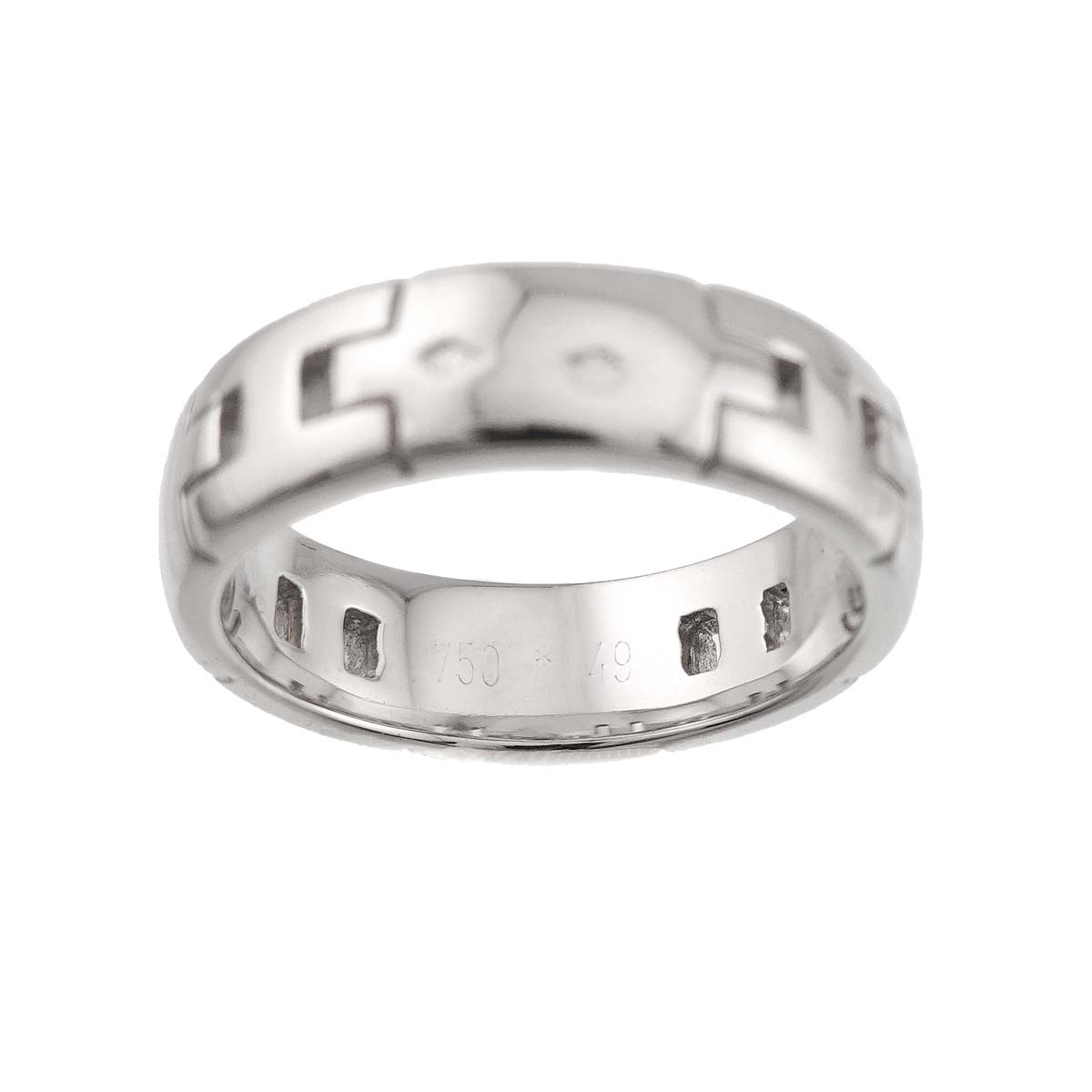 Hercules Ring 18K White Gold 750 Size49 4.5-4.75(US)