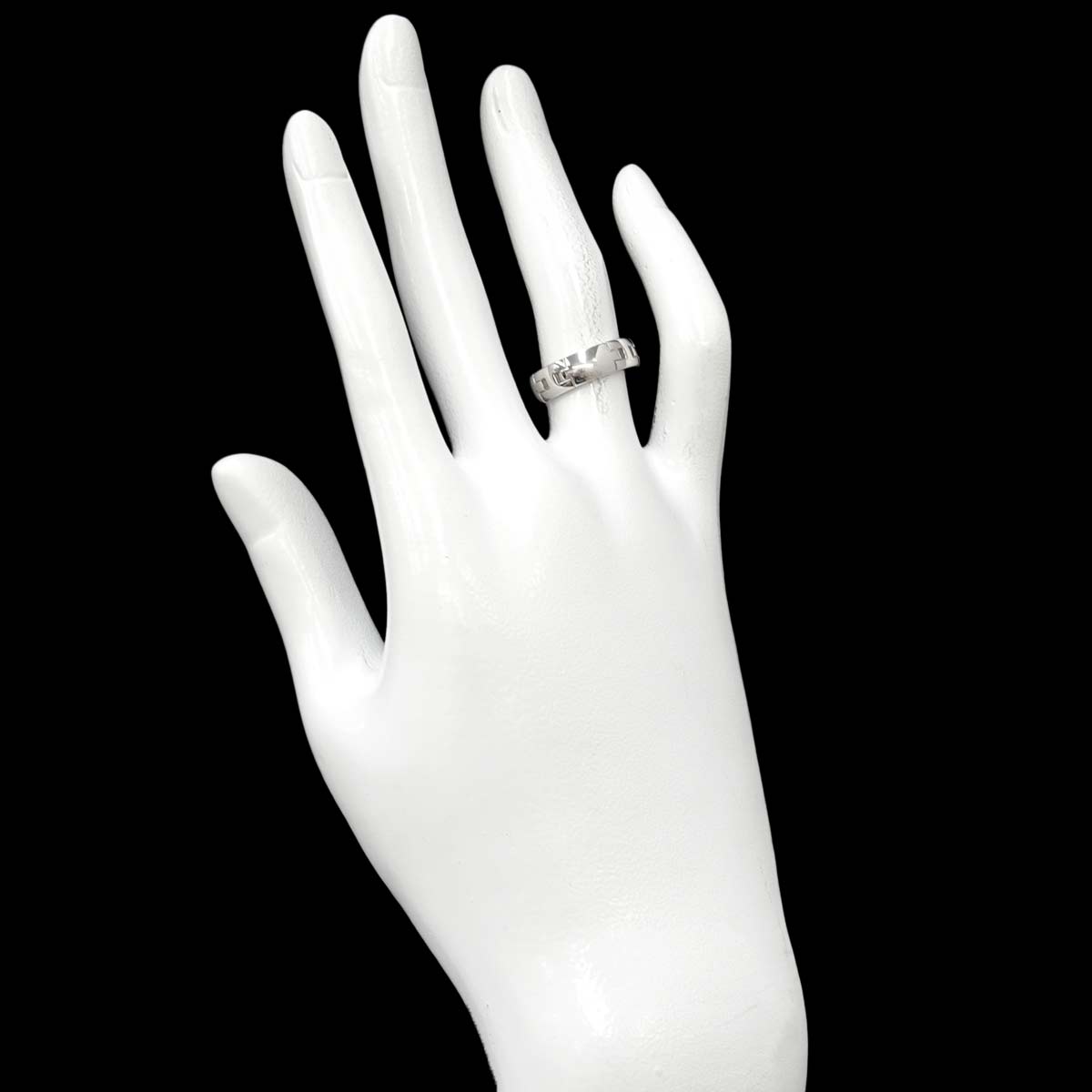 Hercules Ring 18K White Gold 750 Size49 4.5-4.75(US)