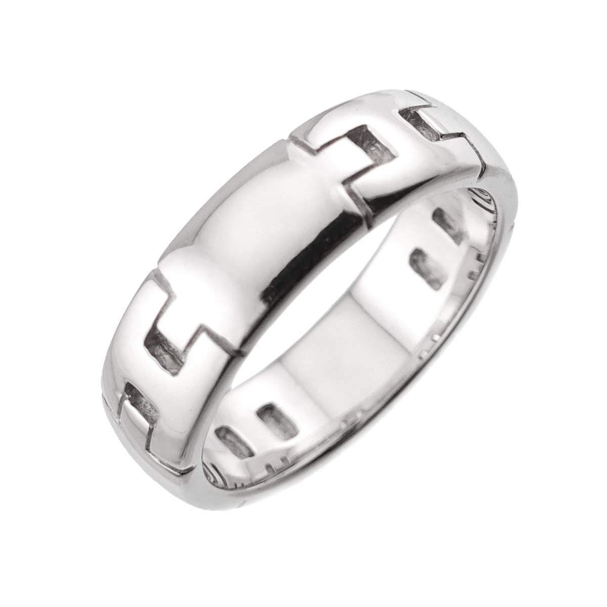 Hercules Ring 18K White Gold 750 Size49 4.5-4.75(US)