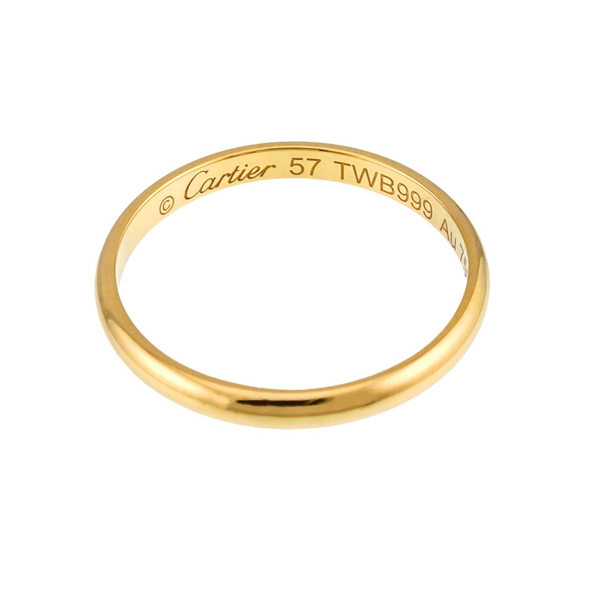 1895 Classic Band Ring 18K YG 750 size57 7.75-8(US)