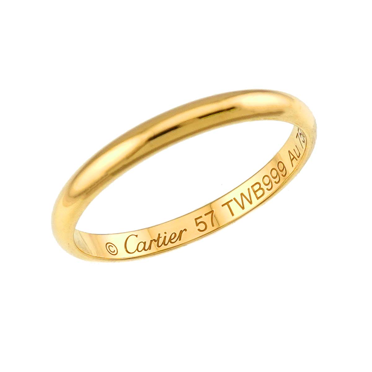 1895 Classic Band Ring 18K YG 750 size57 7.75-8(US)