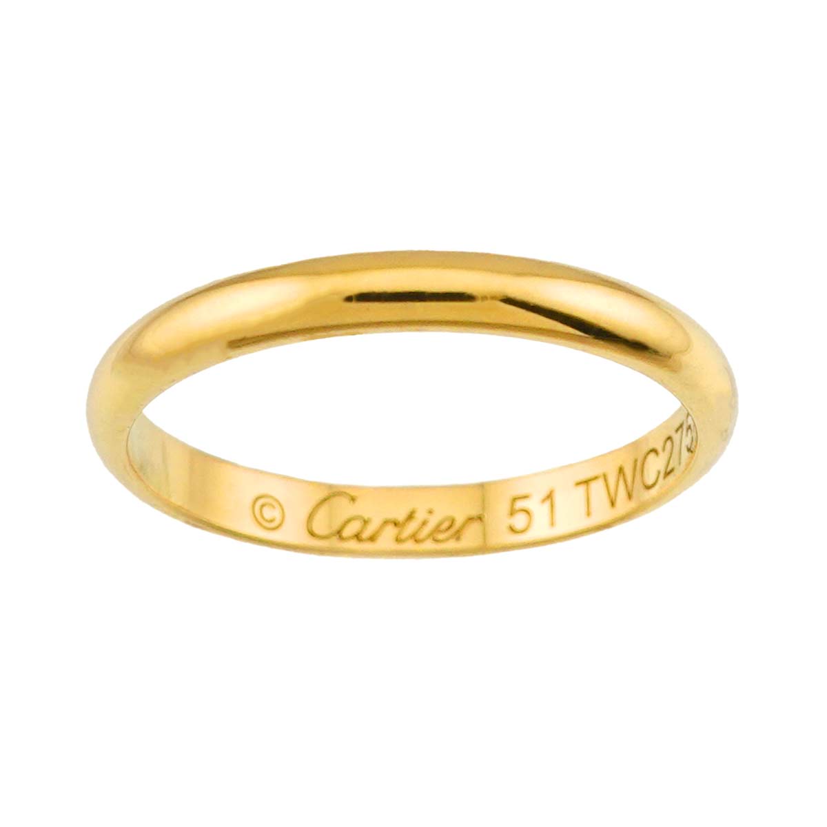 1895 Classic Band Ring 18K Yellow Gold 750 size51 5.5-5.75(US)