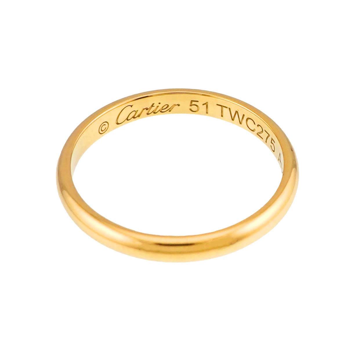 1895 Classic Band Ring 18K Yellow Gold 750 size51 5.5-5.75(US)