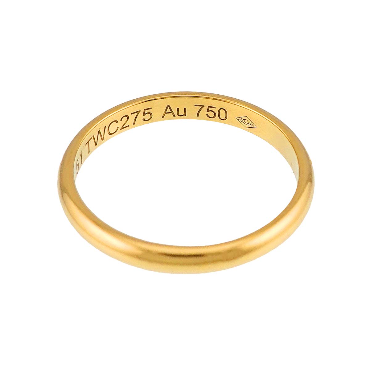 1895 Classic Band Ring 18K Yellow Gold 750 size51 5.5-5.75(US)