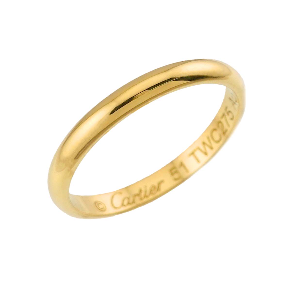 1895 Classic Band Ring 18K Yellow Gold 750 size51 5.5-5.75(US)