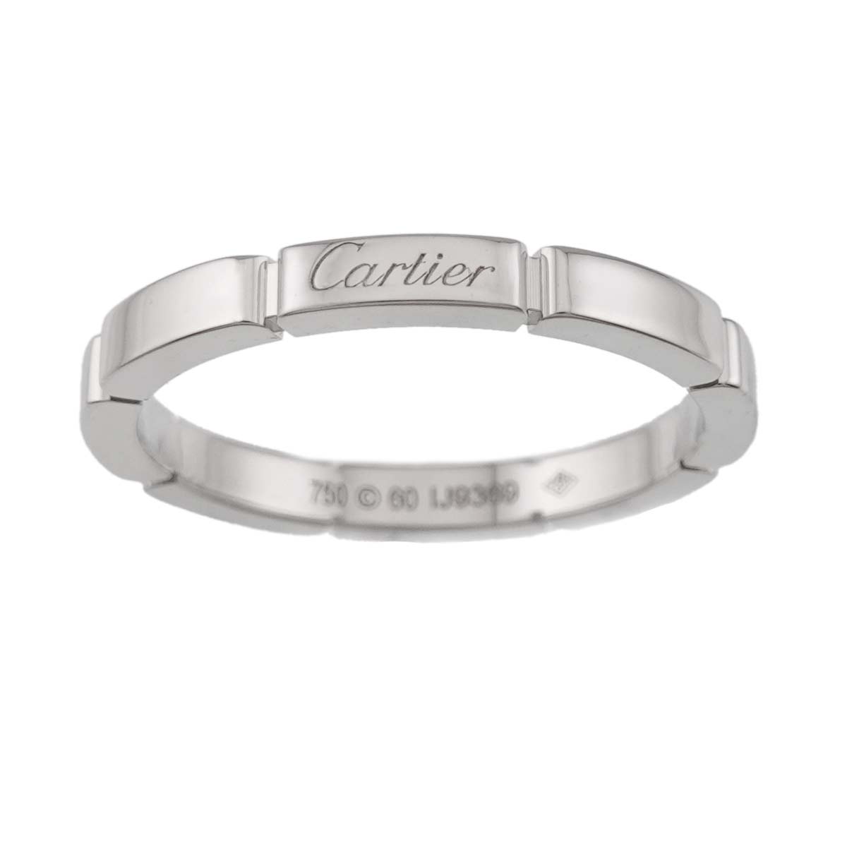Maillon Panthere Ring 18K White Gold 750 Size60 9(US)