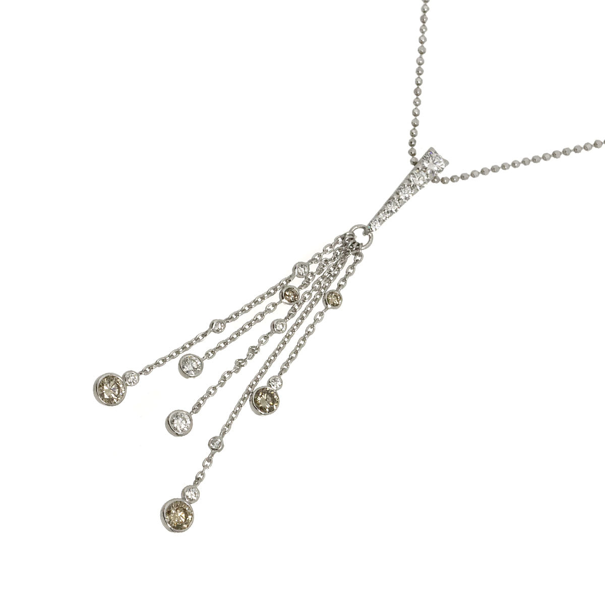 Diamond 0.60ct/0.60ct Necklace 18K White Gold 750