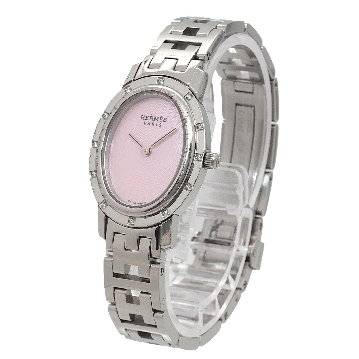Clipper Nacre CO1.230 Quartz Diamond Bezel Pink Shell Dial