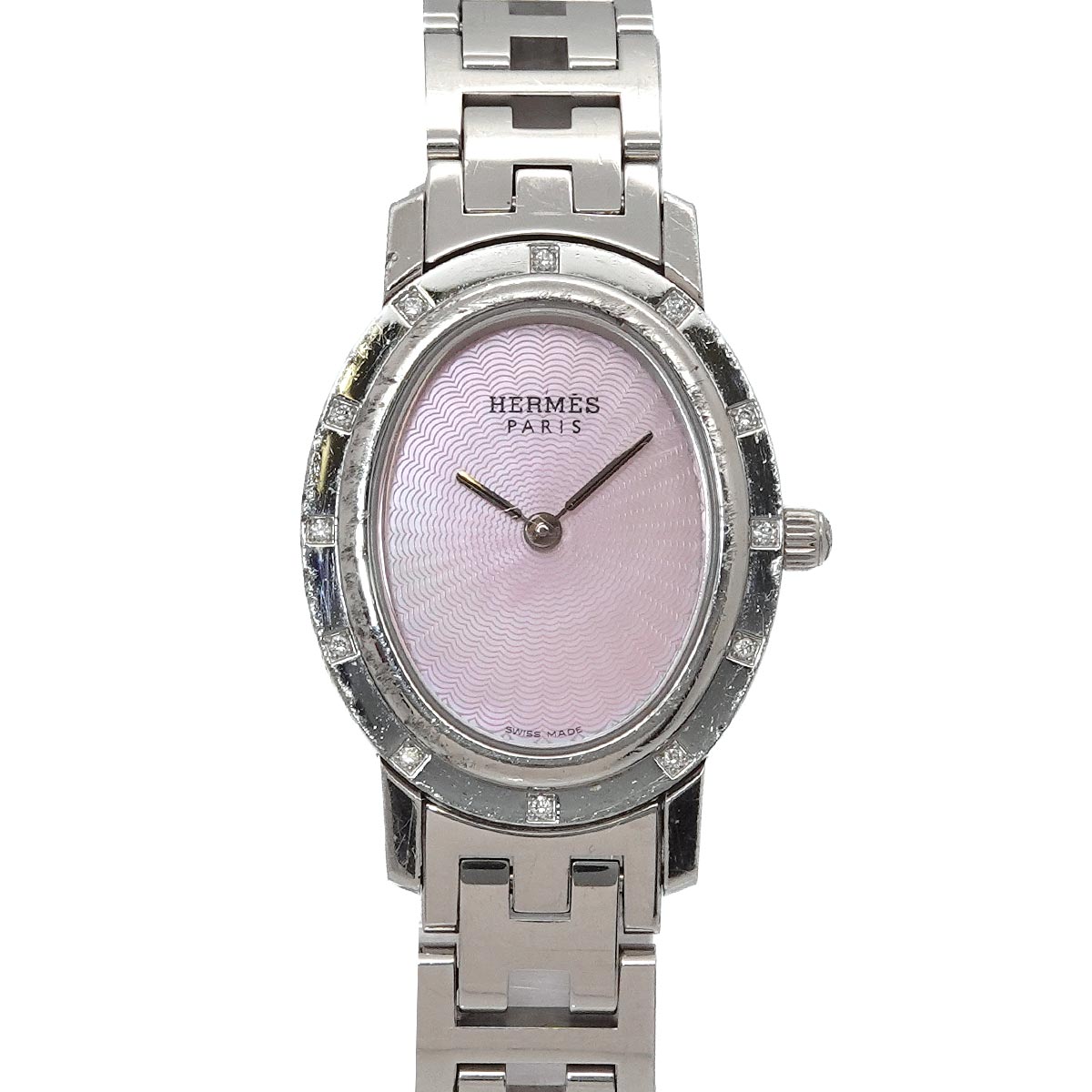 Clipper Nacre CO1.230 Quartz Diamond Bezel Pink Shell Dial