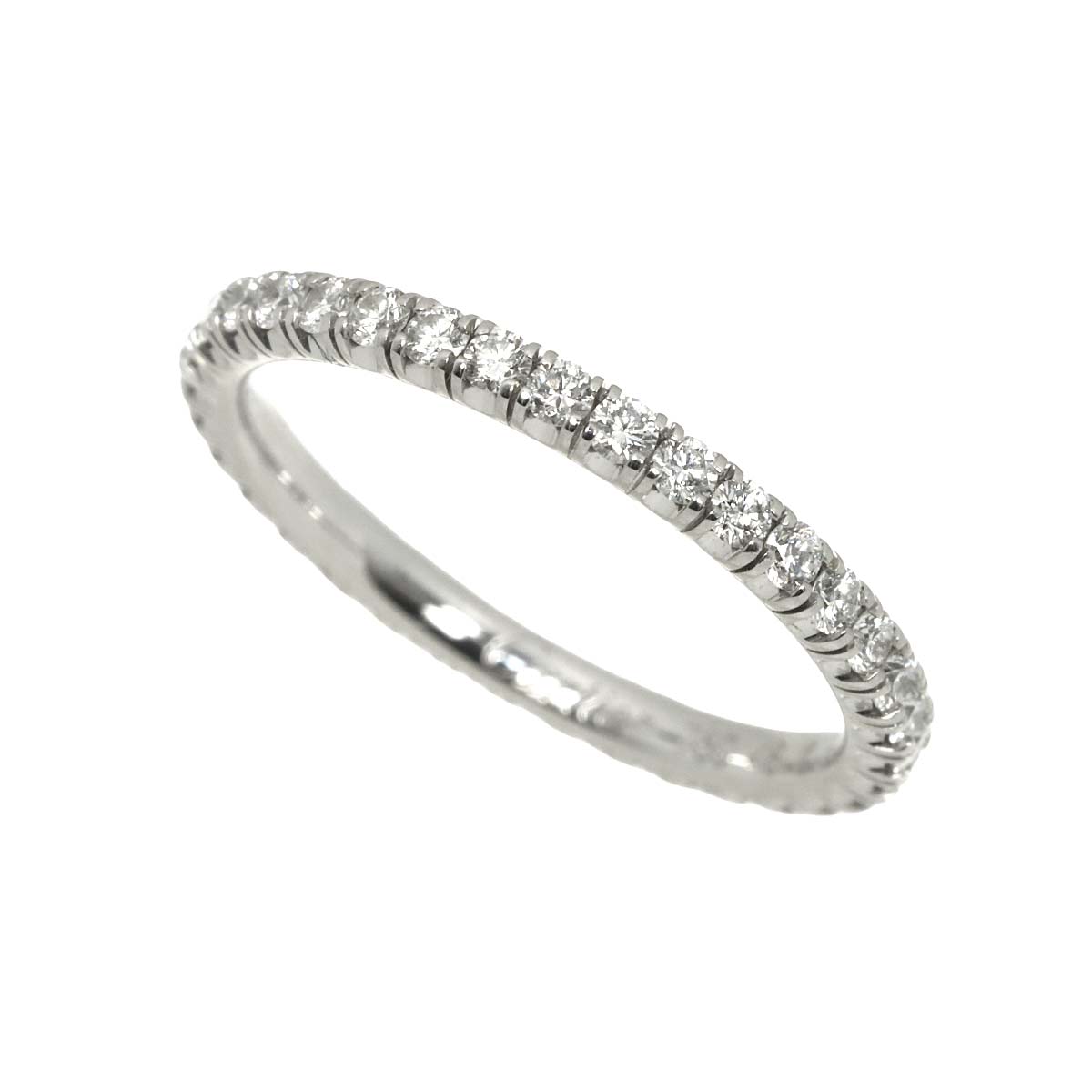 Full Diamond Ring 18K WG 750 size48 4.5(US)