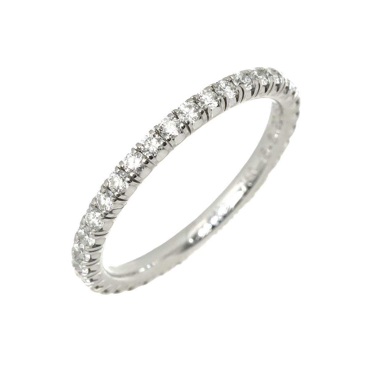 Full Diamond Ring 18K WG 750 size48 4.5(US)