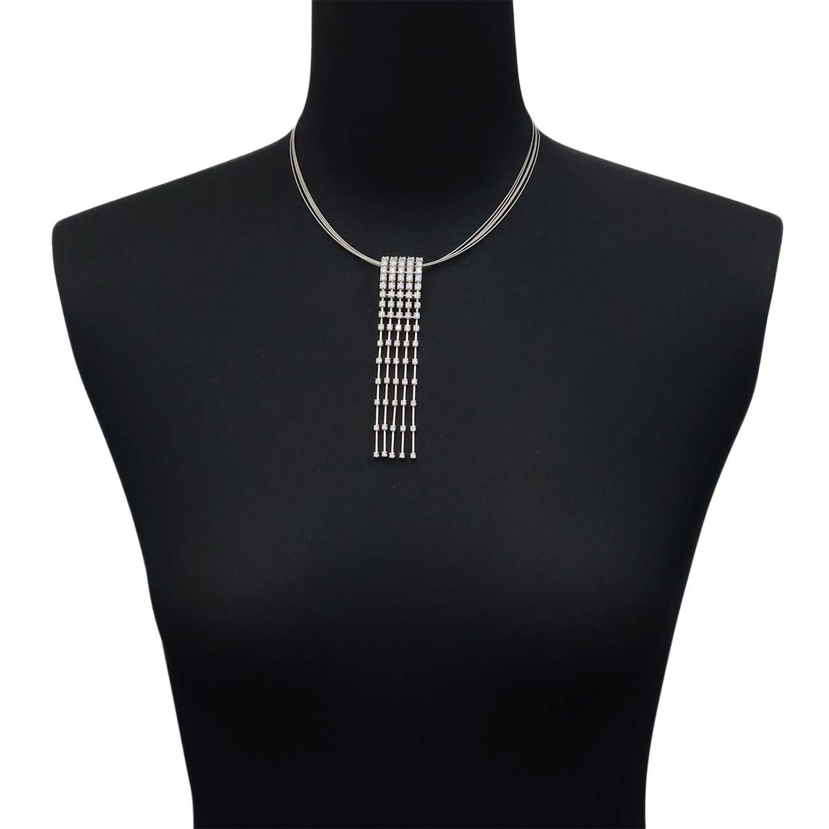 Diamond 4.51ct Necklace 18K WG White Gold 750