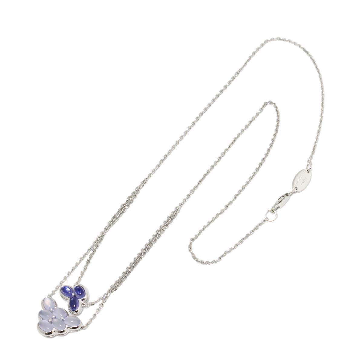 Quartz Necklace 18K White Gold 750