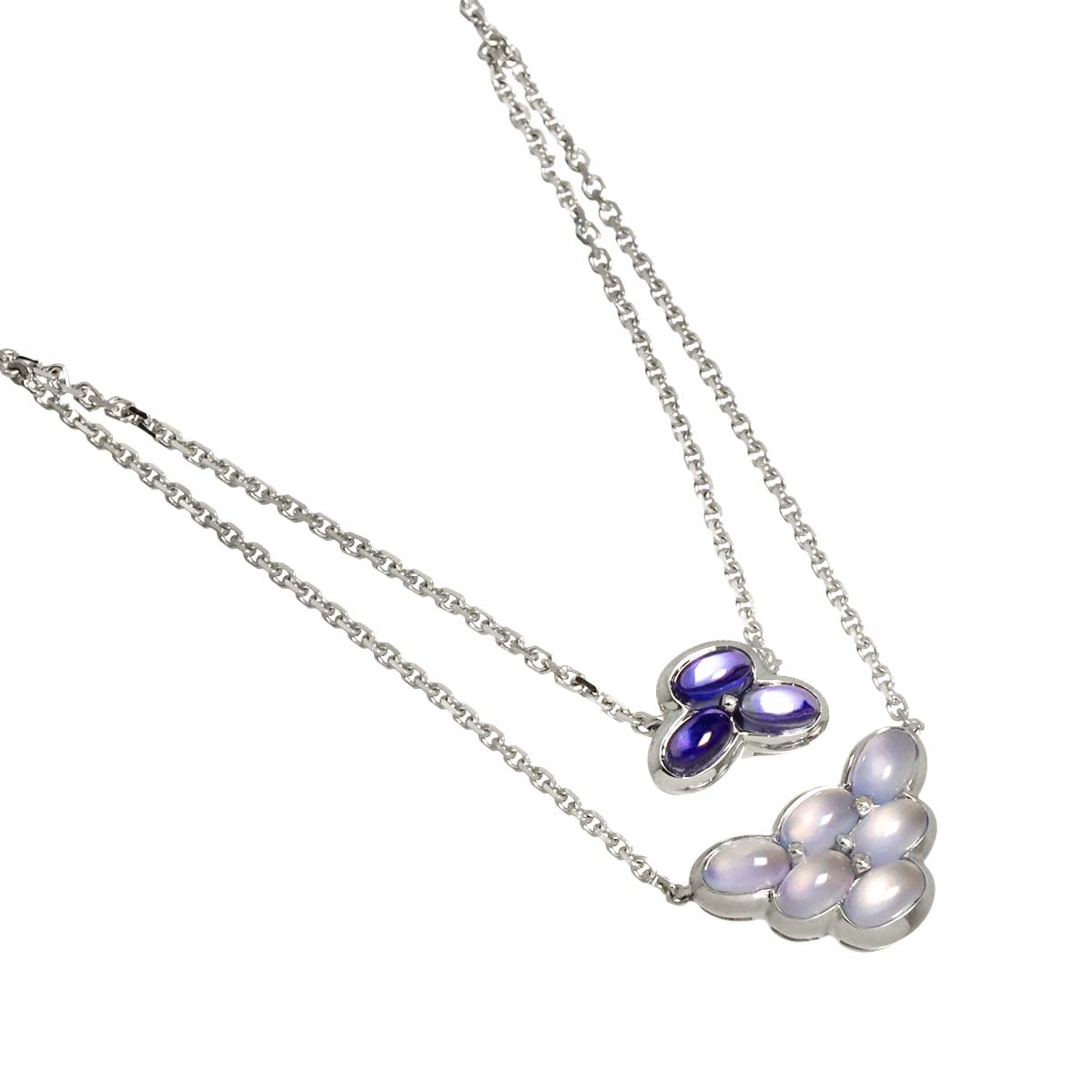 Quartz Necklace 18K White Gold 750