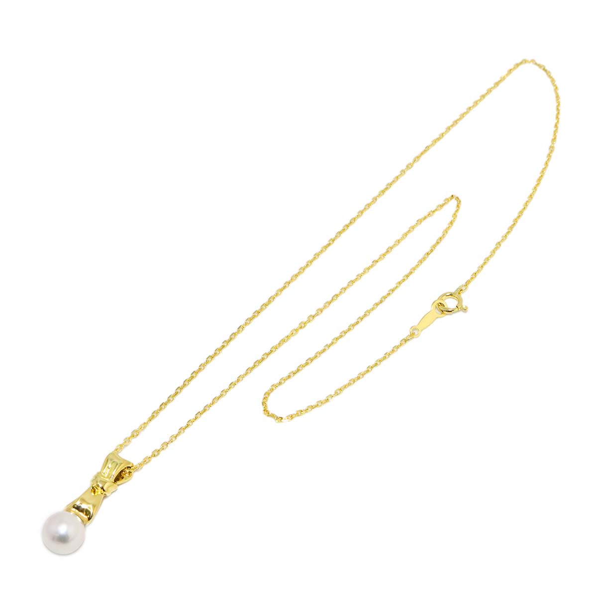 Akoya Pearl 7.1mm Necklace 18K Yellow Gold 750