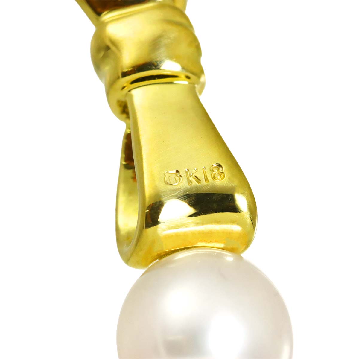 Akoya Pearl 7.1mm Necklace 18K Yellow Gold 750