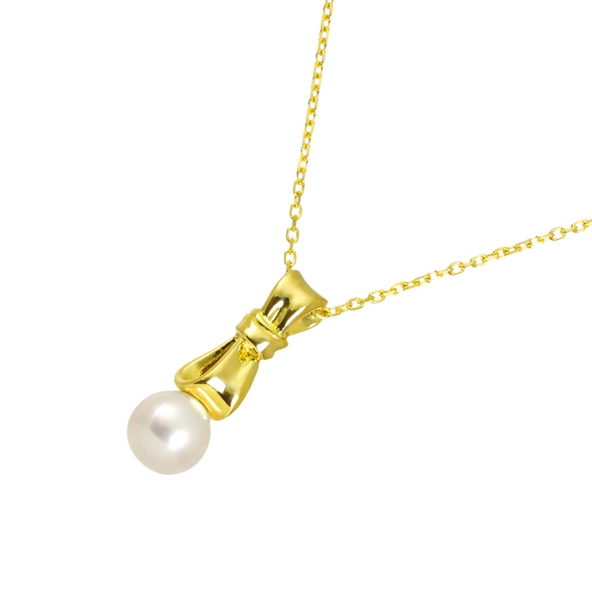 Akoya Pearl 7.1mm Necklace 18K Yellow Gold 750