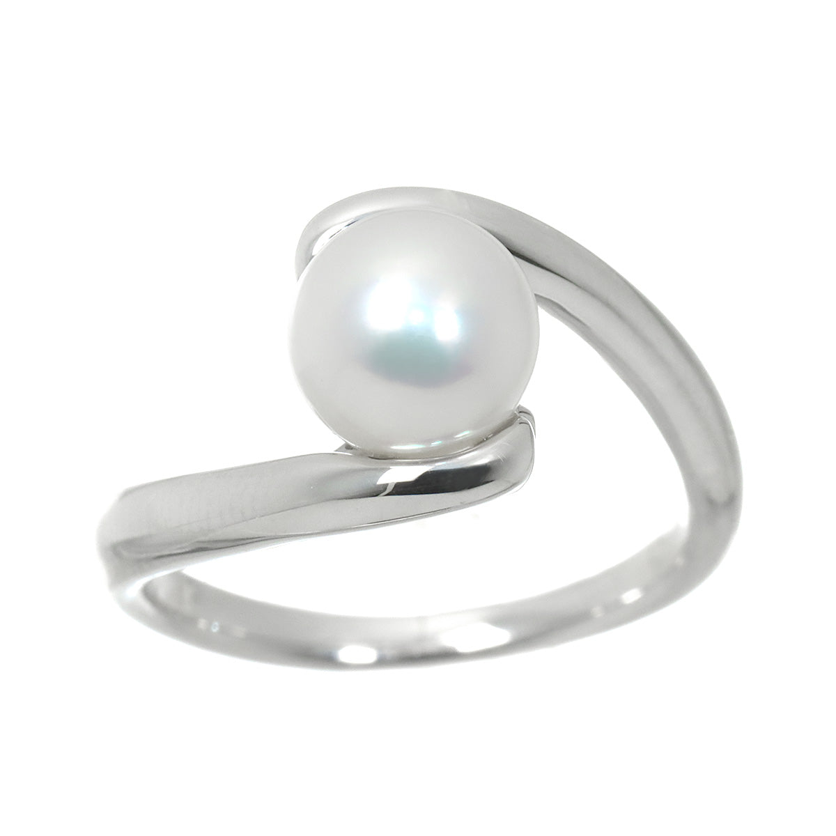 Akoya Pearl 7.1mm Ring 18K WG 750 Size4.75-5(US)