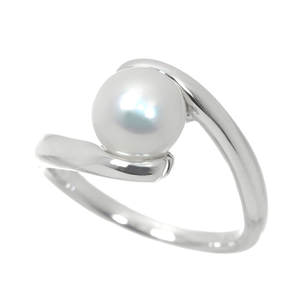 Akoya Pearl 7.1mm Ring 18K WG 750 Size4.75-5(US)