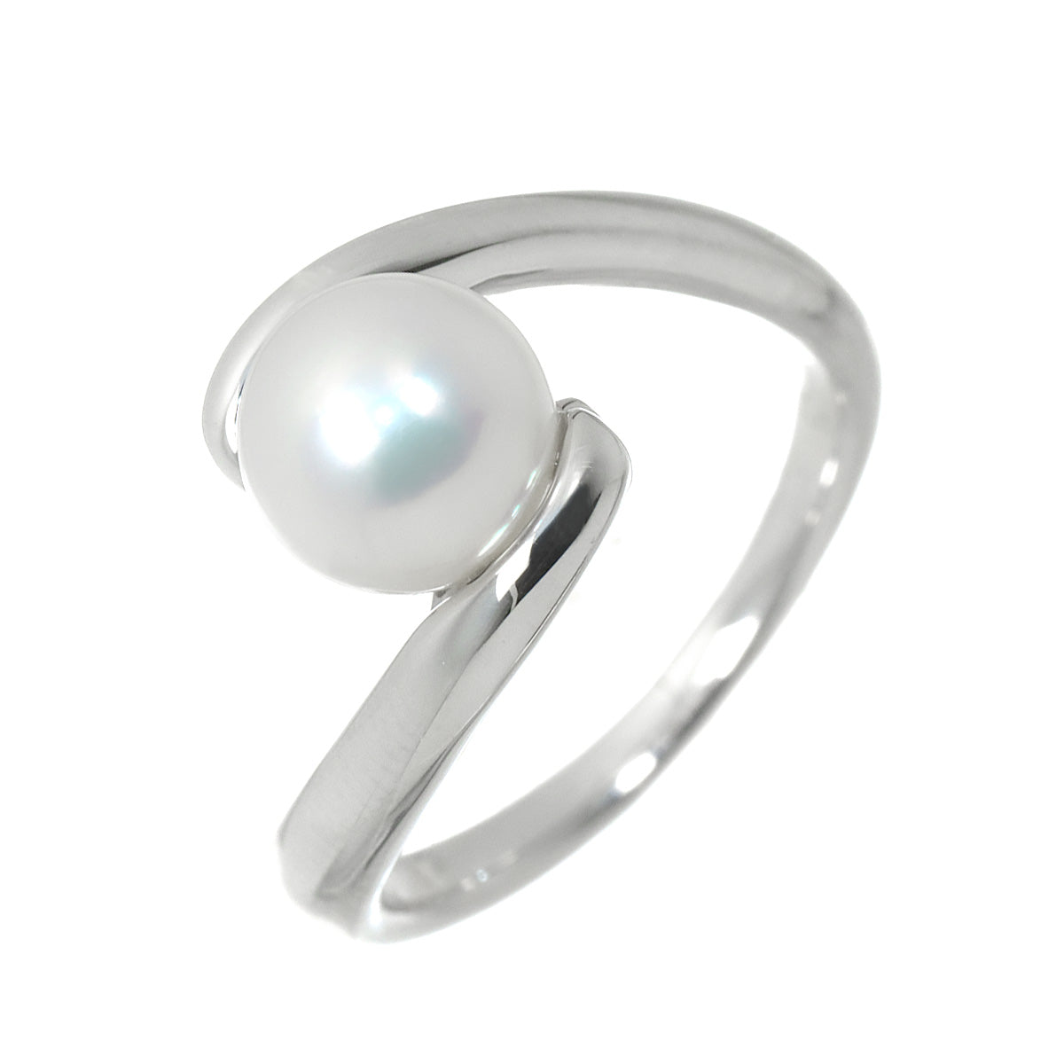 Akoya Pearl 7.1mm Ring 18K WG 750 Size4.75-5(US)