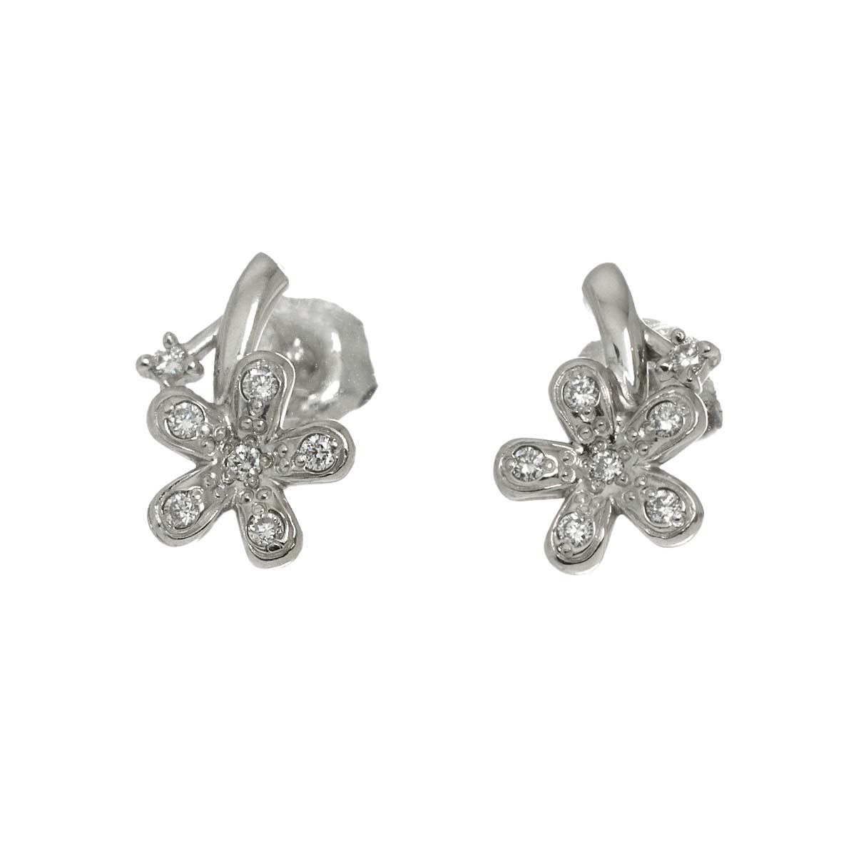 Diamond Earrings Pierced Pt Platinum