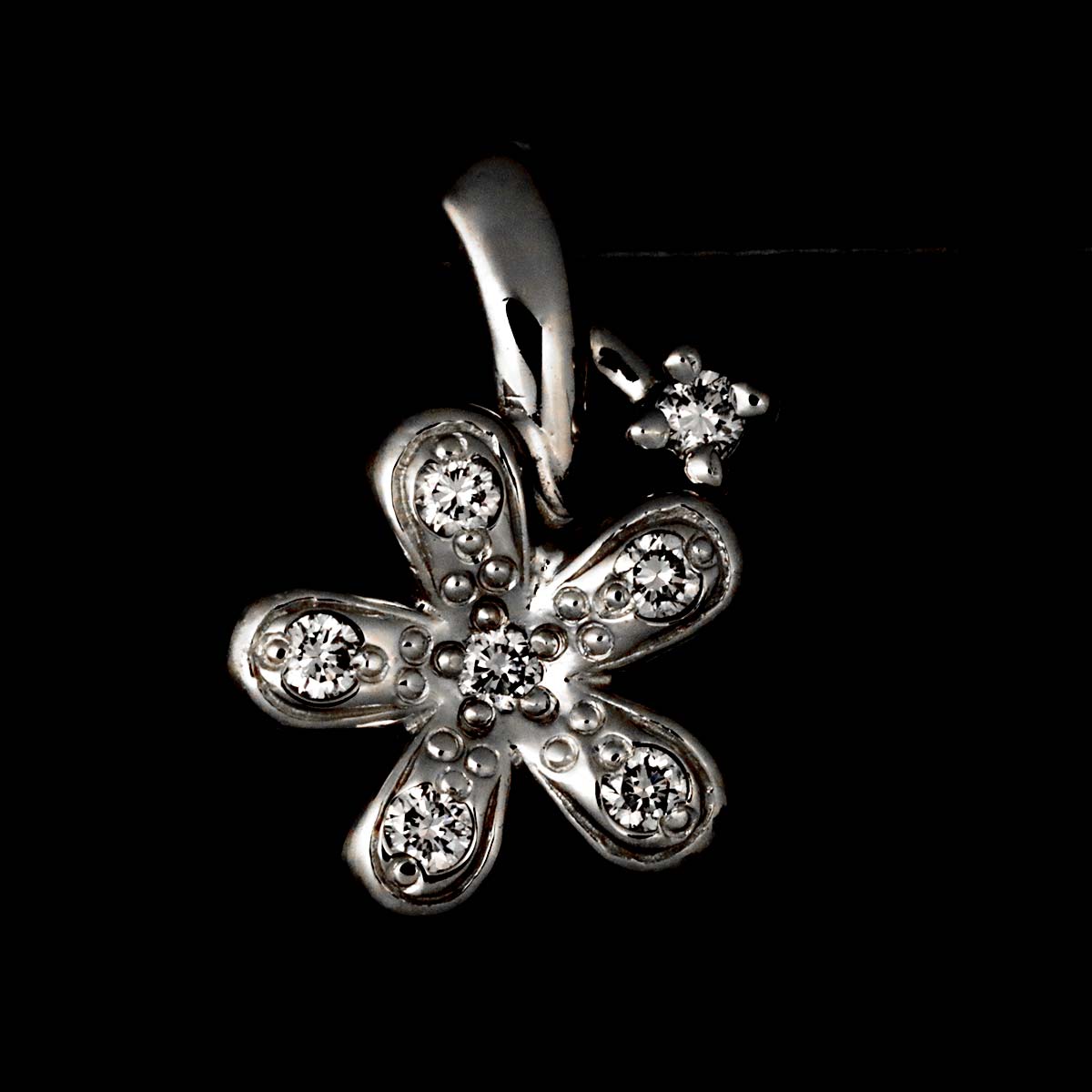 Diamond Earrings Pierced Pt Platinum