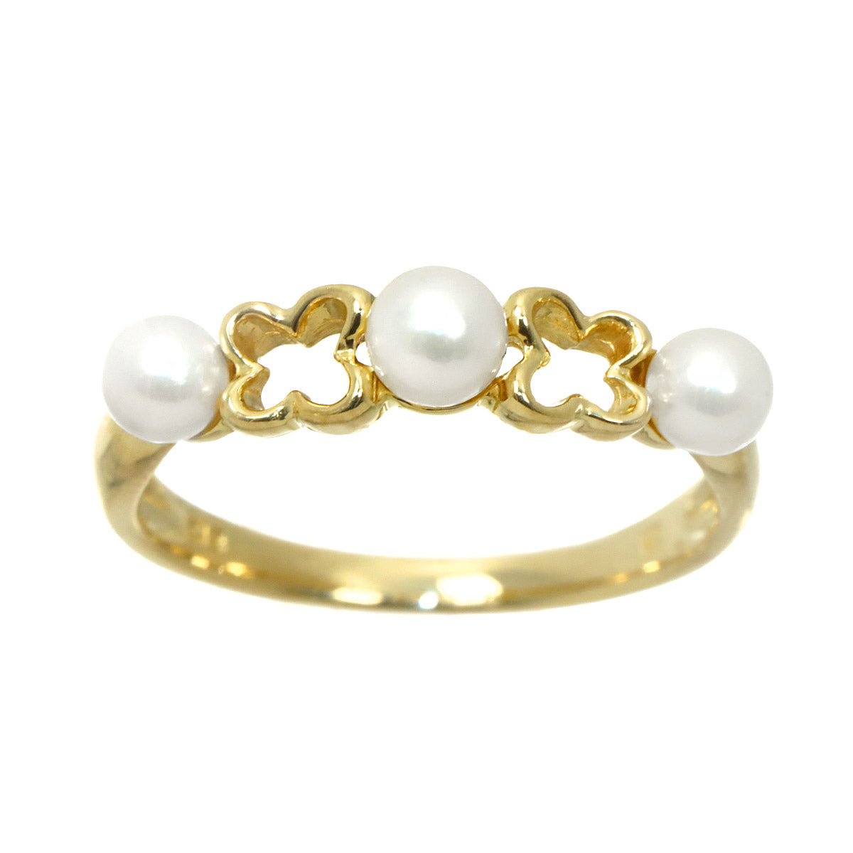 Akoya Pearl 4.0-3.5mm Ring 18K YG 750 Size5.5-5.75(US)