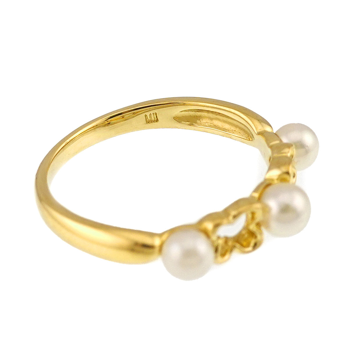 Akoya Pearl 4.0-3.5mm Ring 18K YG 750 Size5.5-5.75(US)