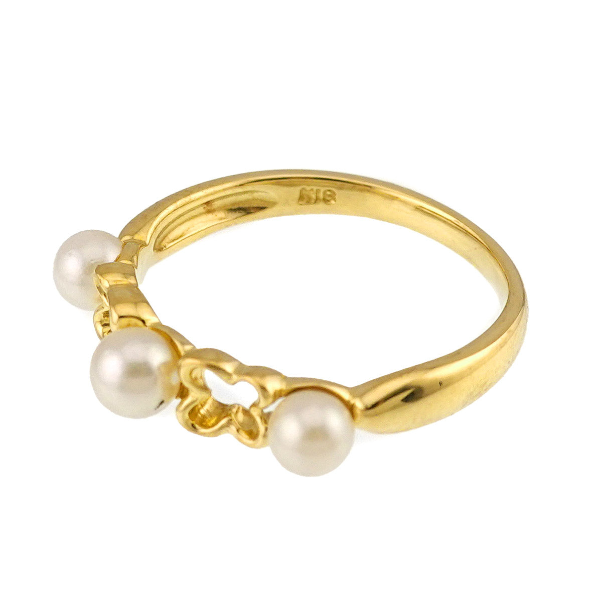 Akoya Pearl 4.0-3.5mm Ring 18K YG 750 Size5.5-5.75(US)