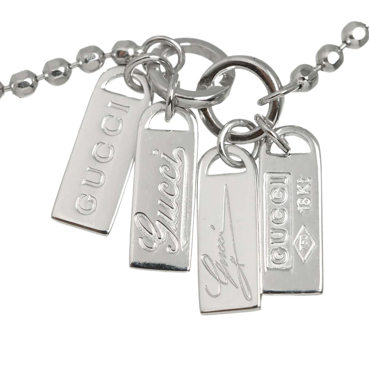 Logo tag Bracelet 18K WG White Gold 750