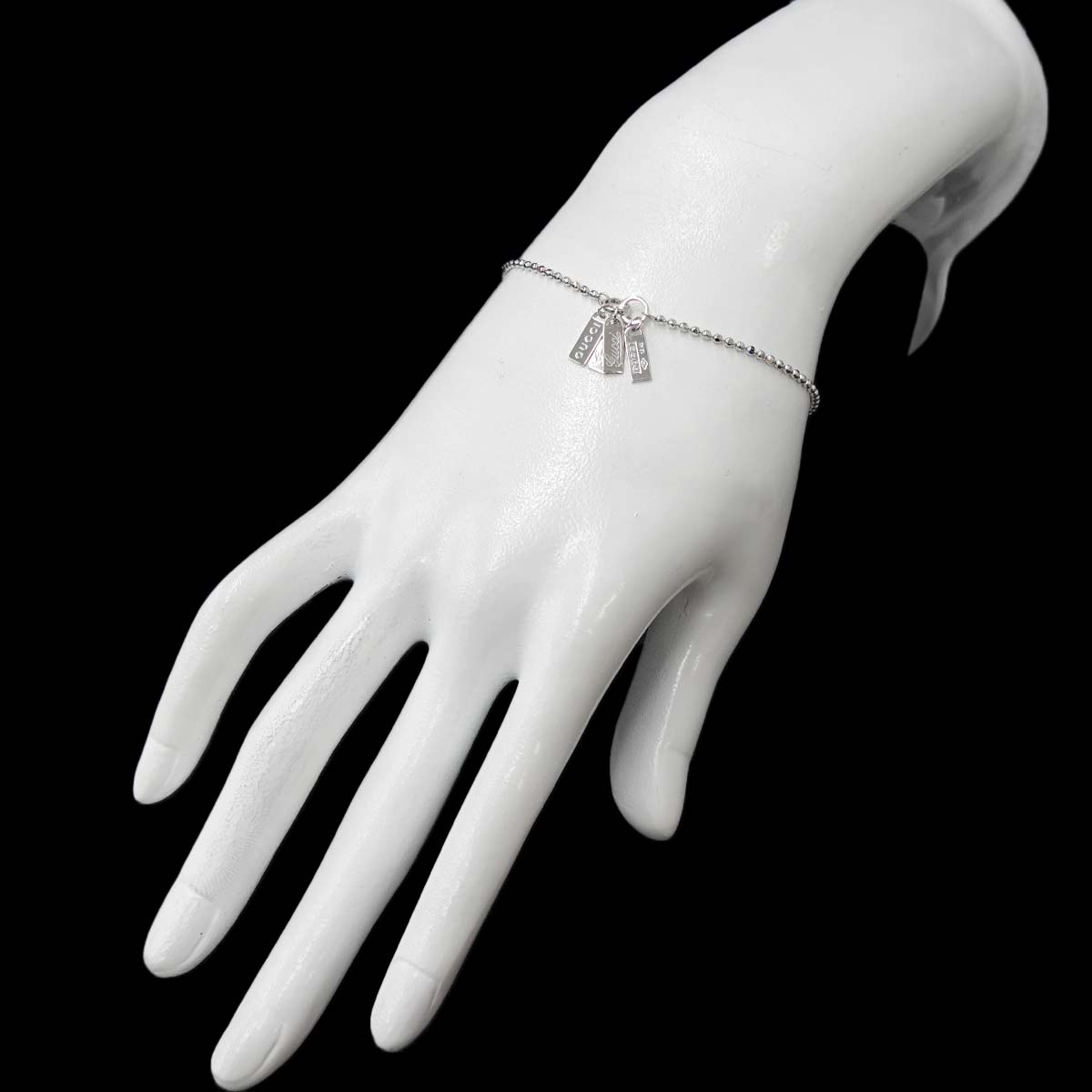 Logo tag Bracelet 18K WG White Gold 750