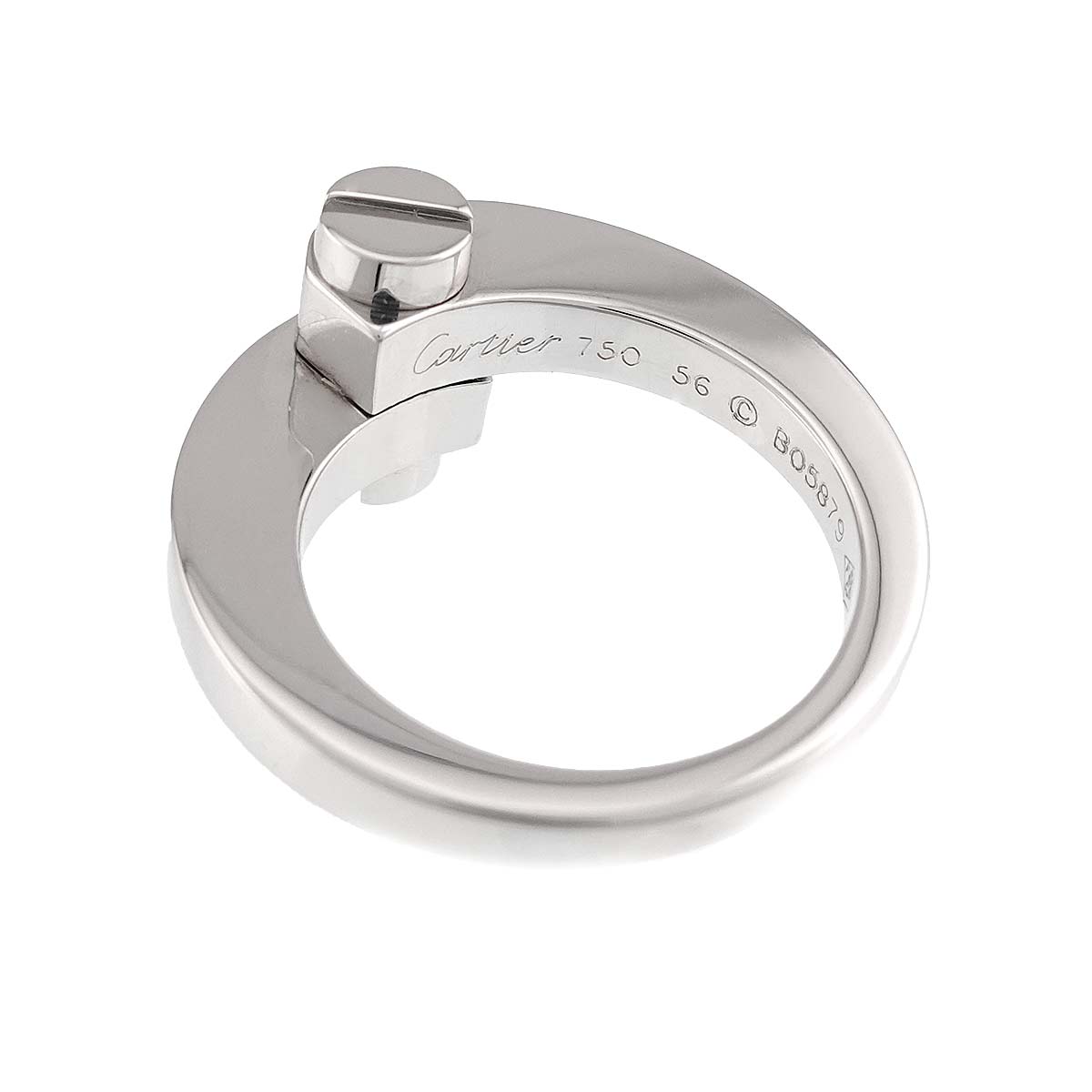 Menotte Ring 18K White Gold 750 size56 7.5(US)