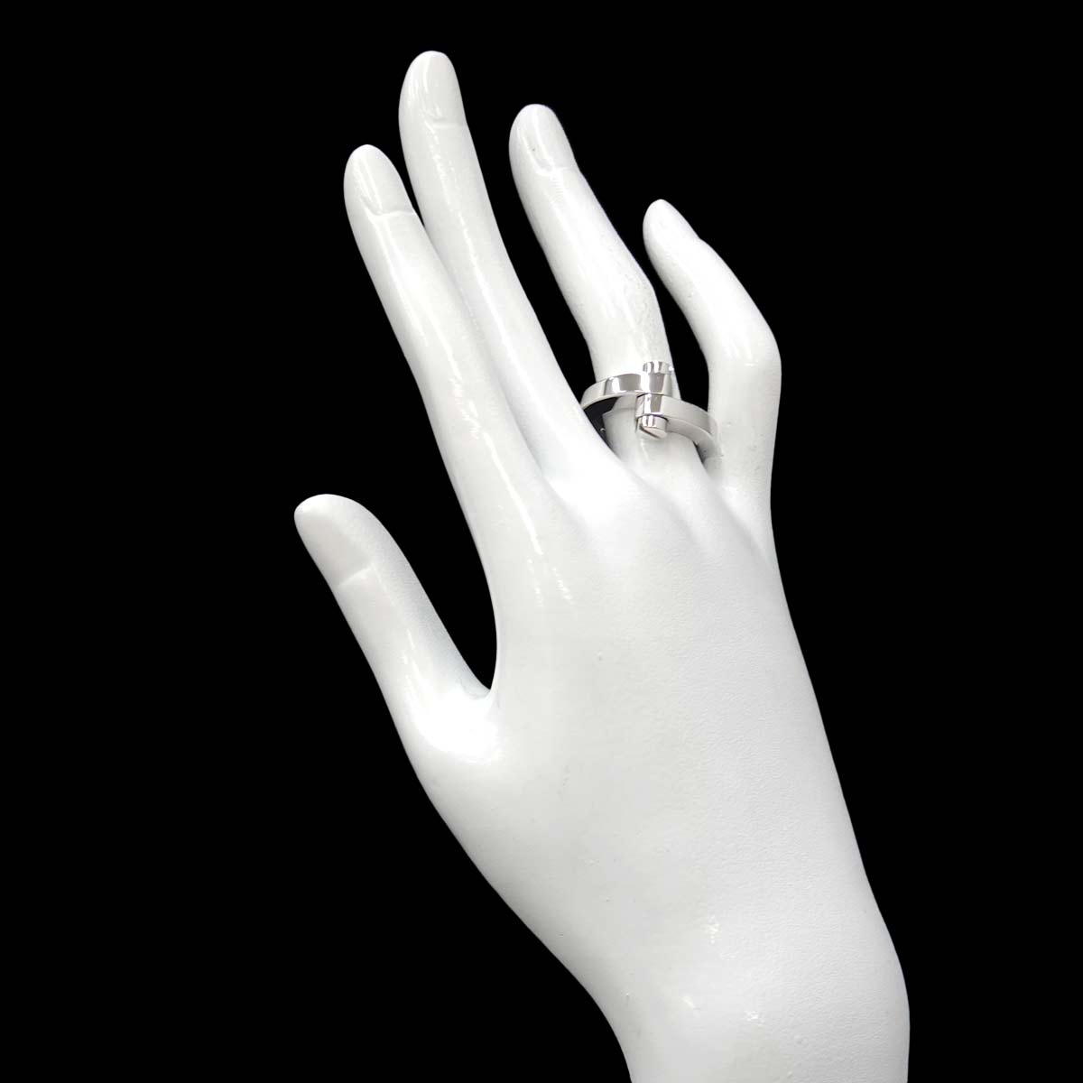 Menotte Ring 18K White Gold 750 size56 7.5(US)
