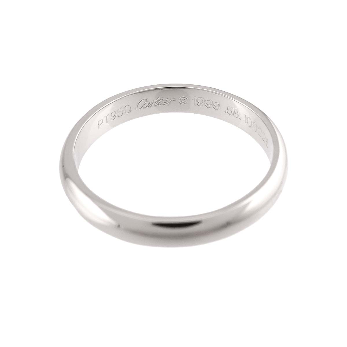 1895 Classic Band Ring Platinum Size58 8.25(US)