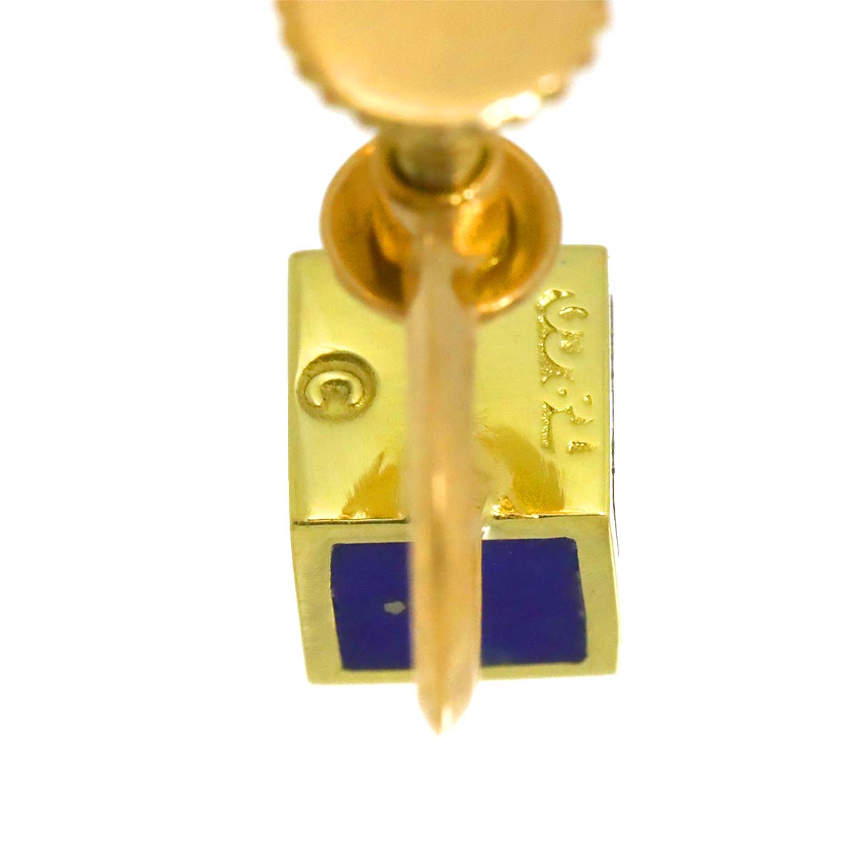 Lapis Lazuli Earrings 18K Yellow Pink Gold 750