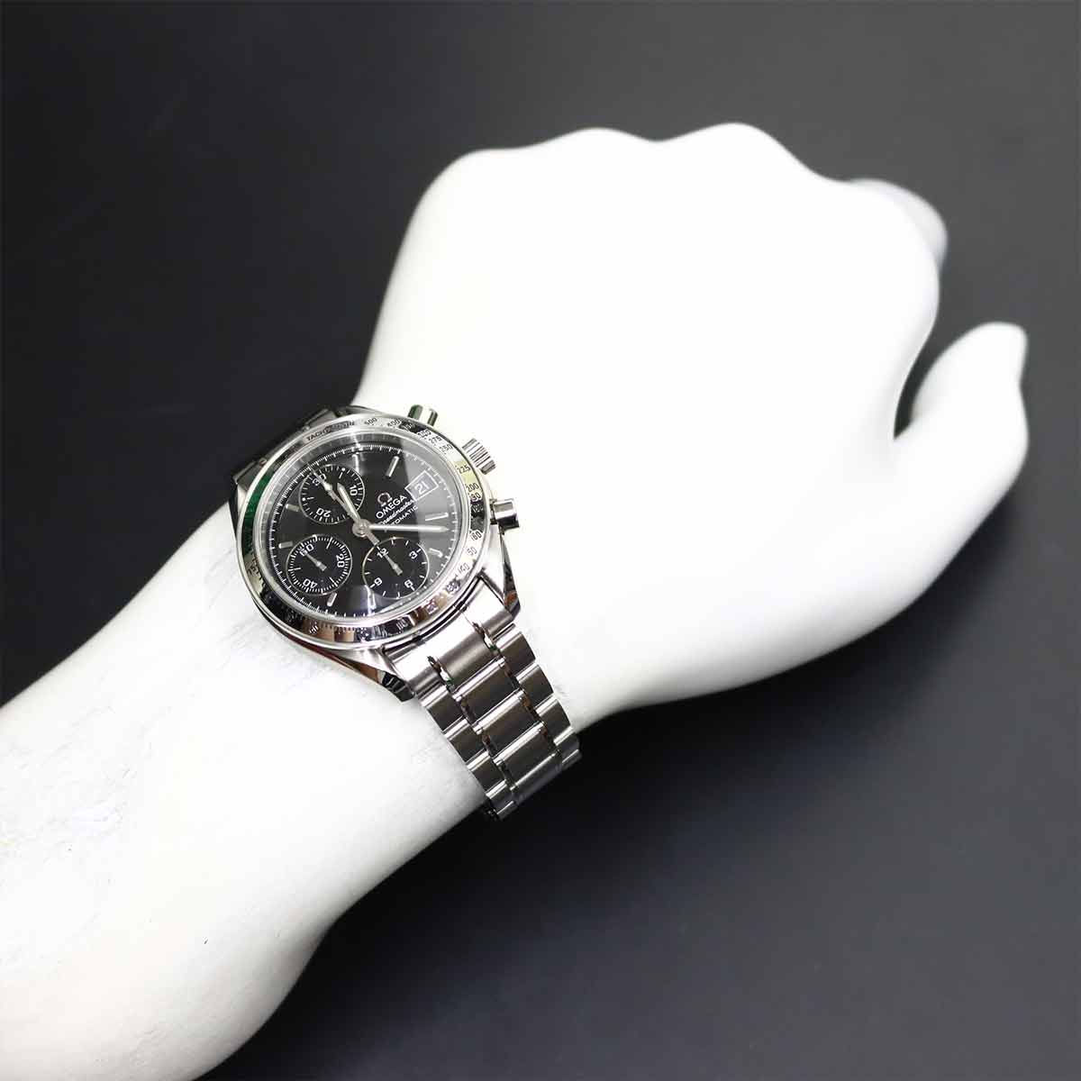 Speedmaster Date 3513 50 Chronograph Automatic Black Dial Mens