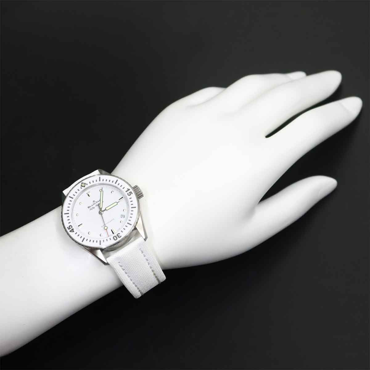 Fifty Fathoms 5100 1127 W52A Automatic White Dial Boys