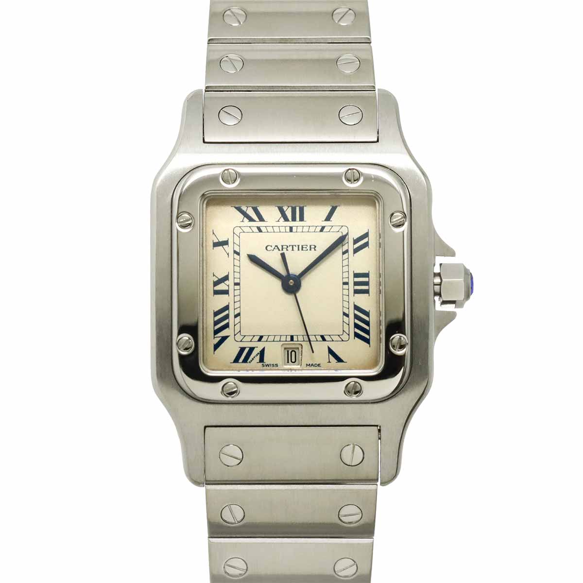 Santos Galbee LM W20018D6 Quartz Cream Dial Mens Watch