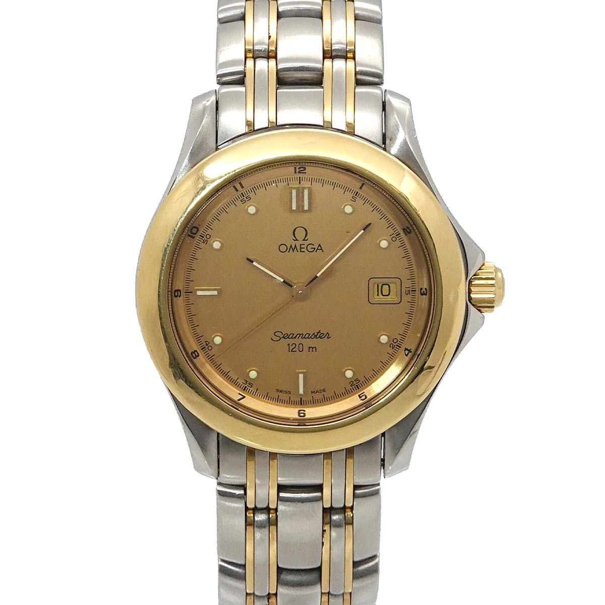 Seamaster 120 2311.10 Date YG Quartz Gold Dial Mens Watch