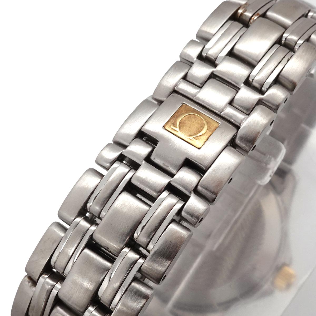 Seamaster 2411 10 Quartz Date YG Gold Dial Mens Watch